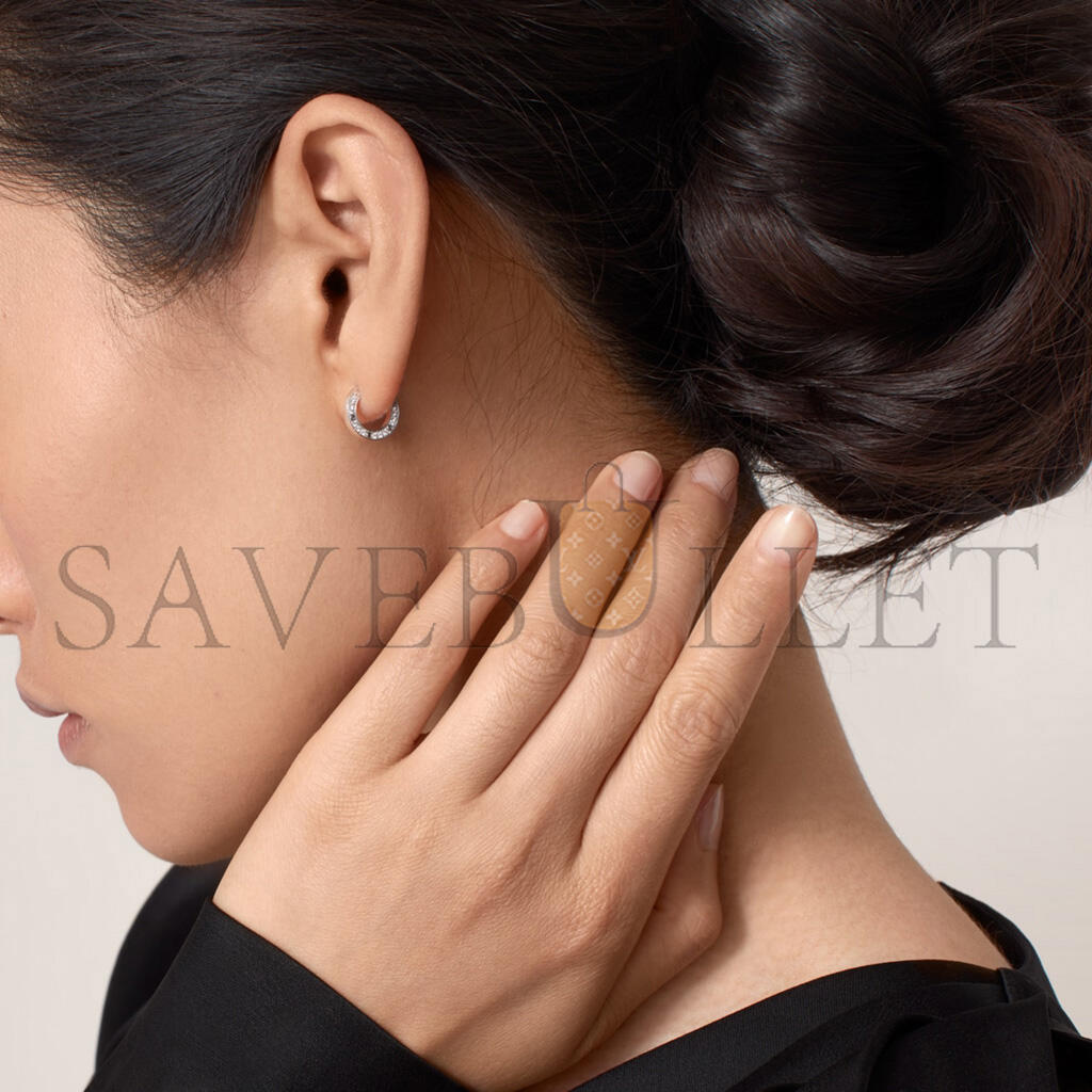 ca*t*er love 18k white gold, Di*m*nd earring, paved with Di*m*nds b8301424